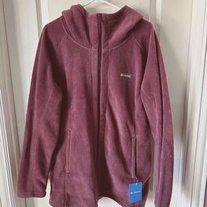 Columbia Benton Spring II Long Zip up Fleece Hoodie - Marionberry purple - XXL